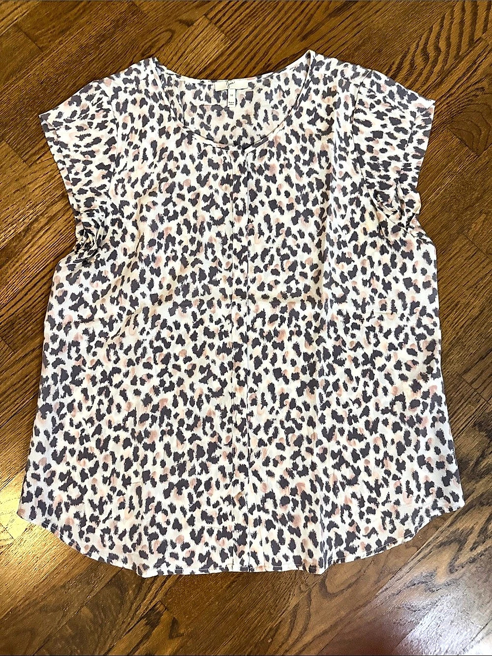Joie Iva Silk Blouse Animal Print Size Medium